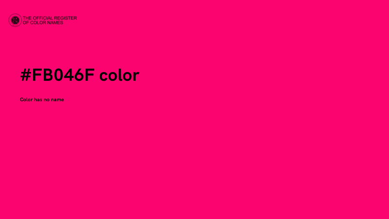 #FB046F color image