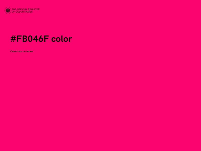 #FB046F color image