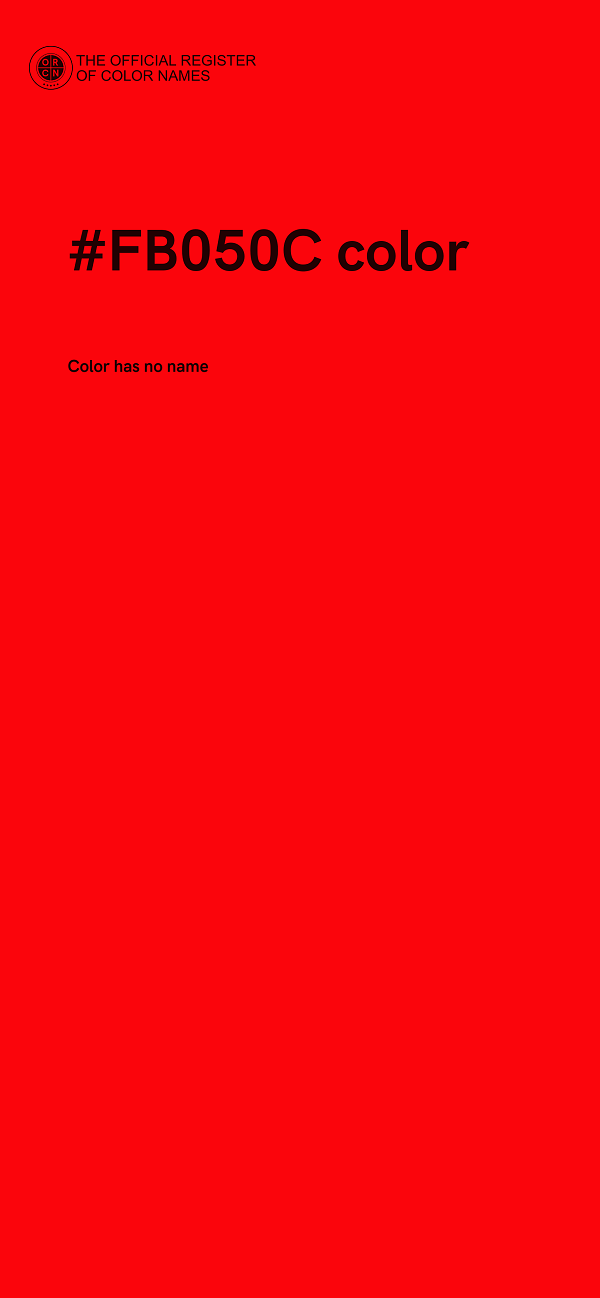 #FB050C color image