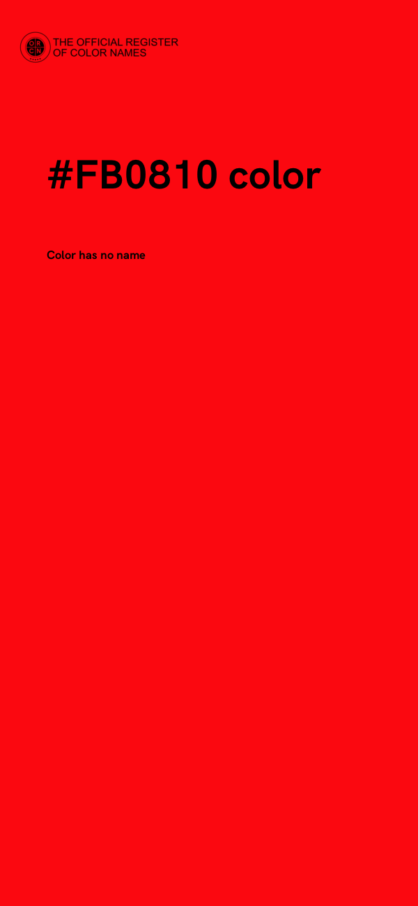 #FB0810 color image
