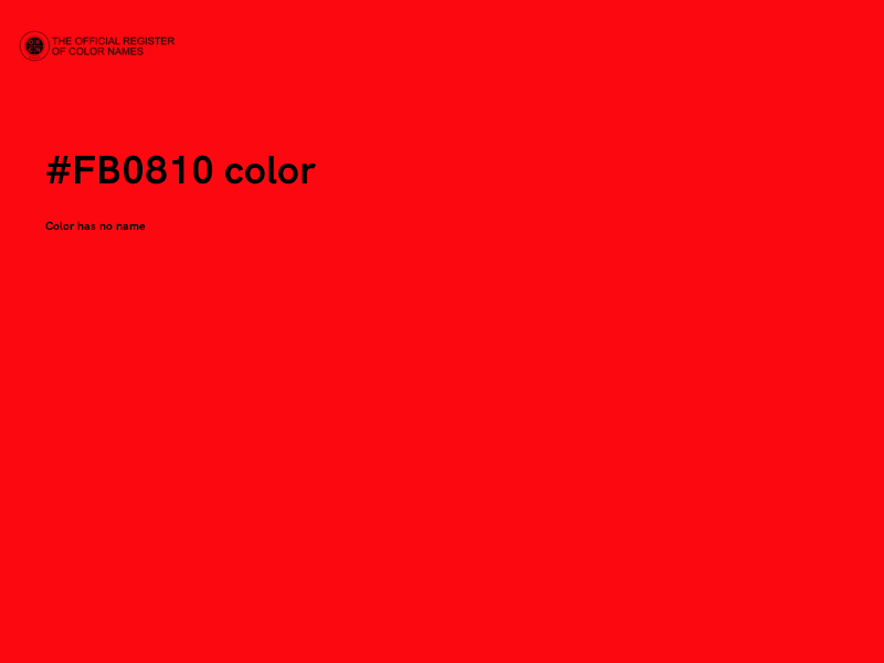 #FB0810 color image