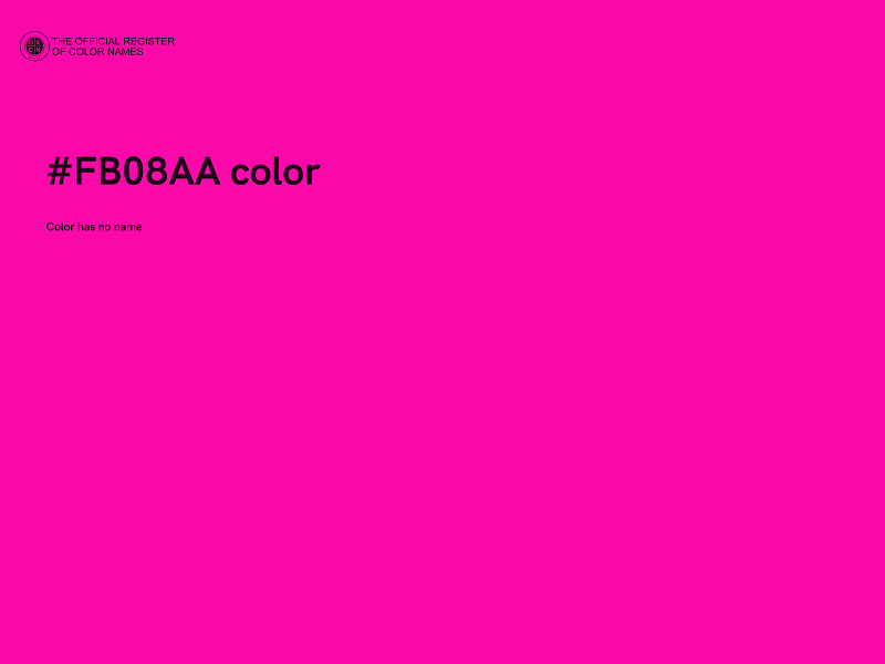 #FB08AA color image