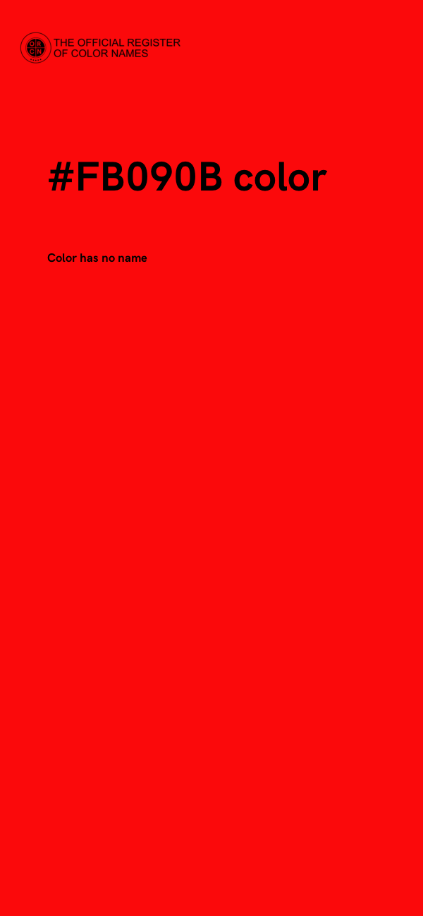 #FB090B color image