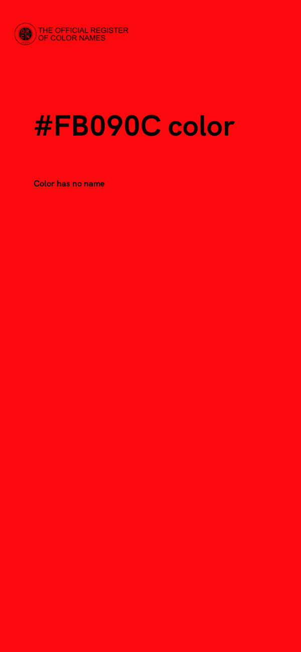 #FB090C color image