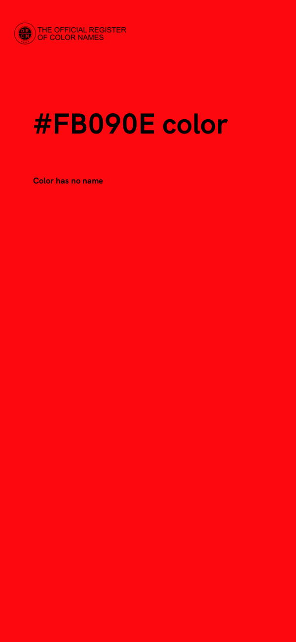 #FB090E color image