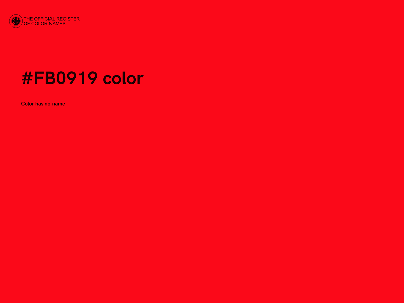 #FB0919 color image