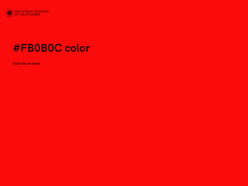 #FB0B0C color image