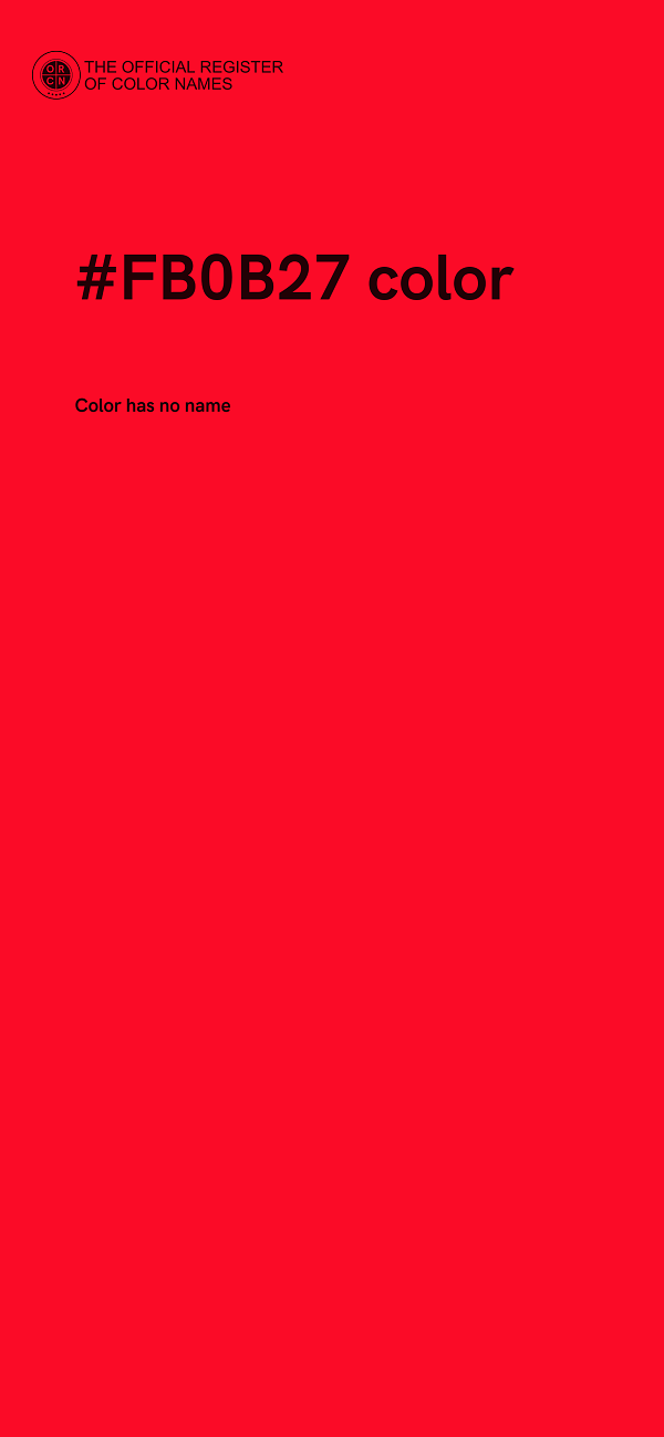 #FB0B27 color image