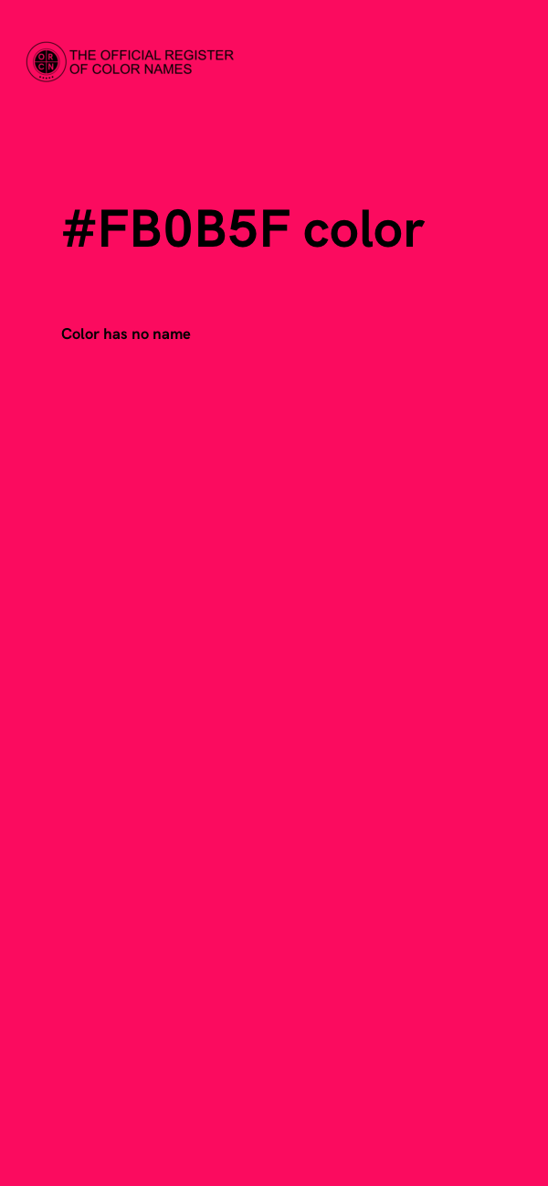 #FB0B5F color image