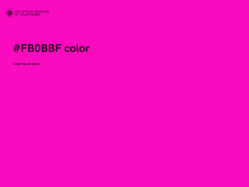 #FB0BBF color image