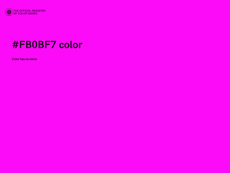 #FB0BF7 color image