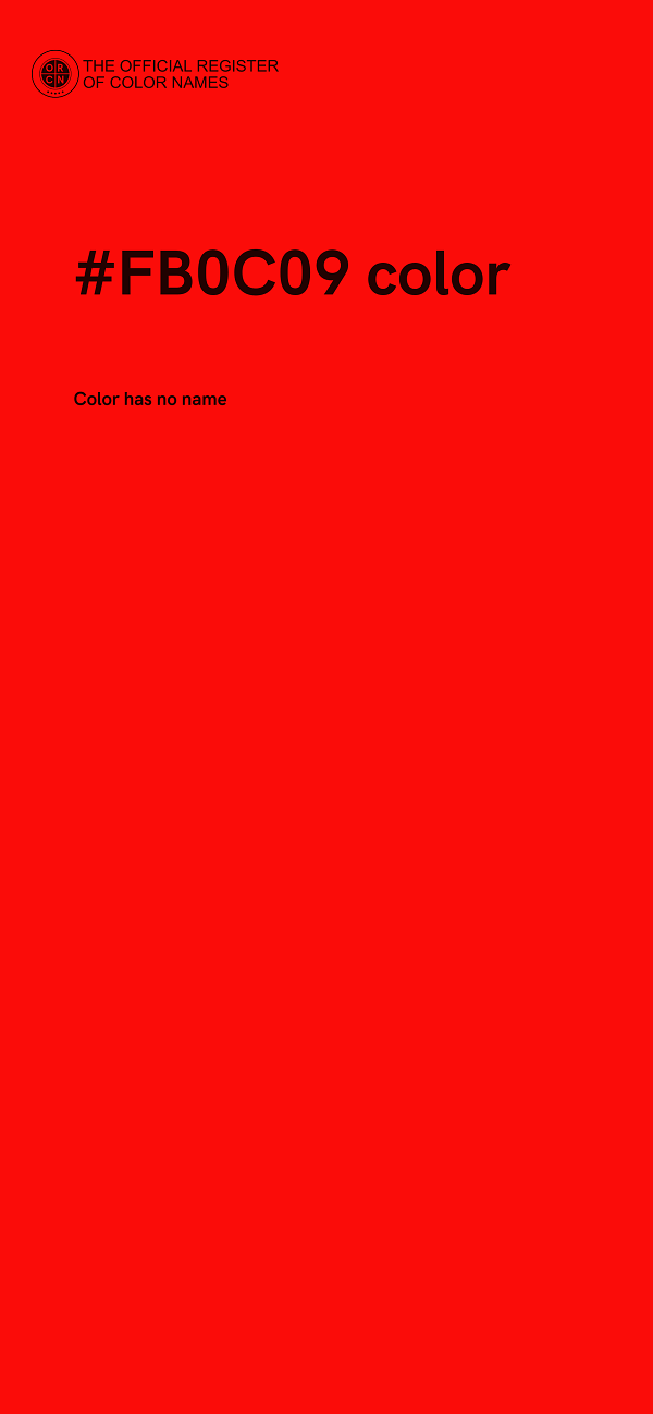 #FB0C09 color image