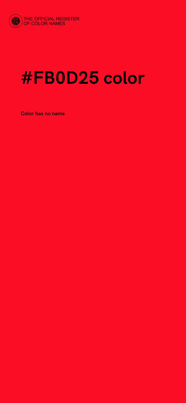 #FB0D25 color image