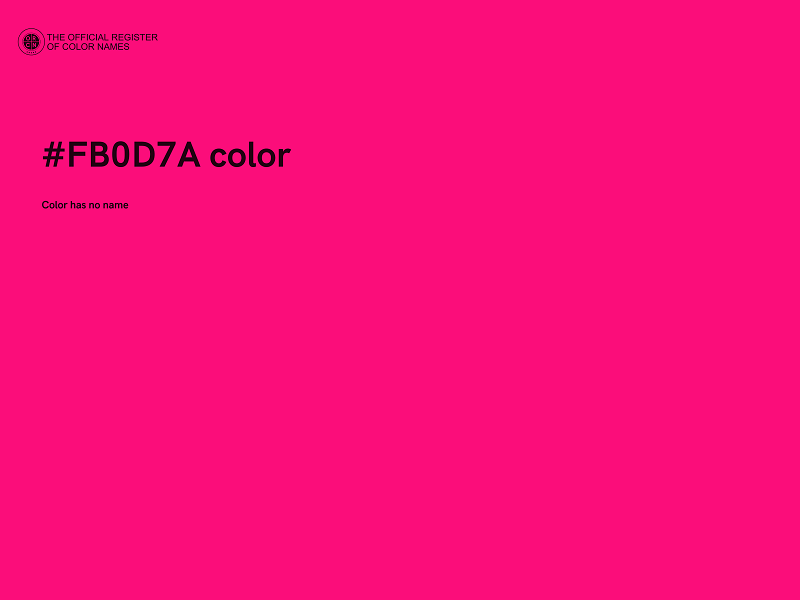 #FB0D7A color image