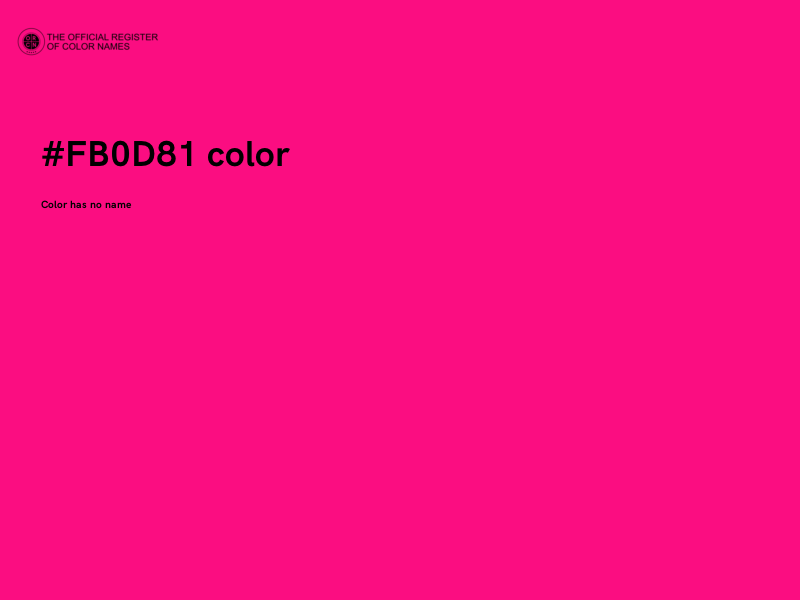 #FB0D81 color image