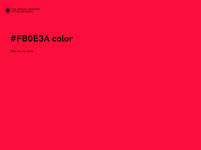 #FB0E3A color image