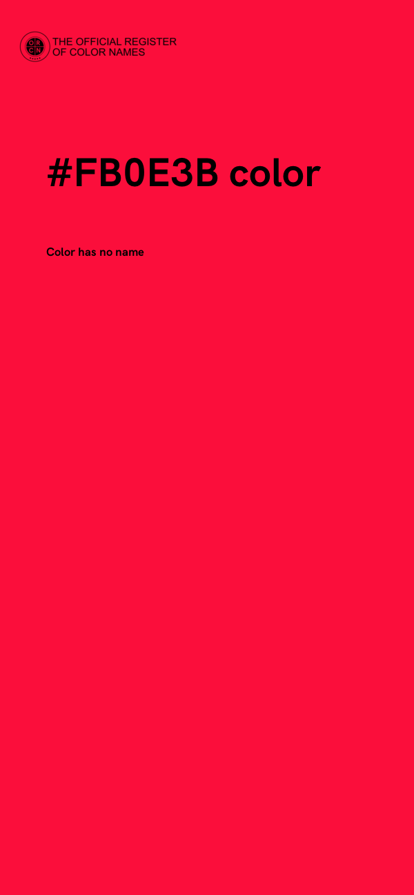 #FB0E3B color image