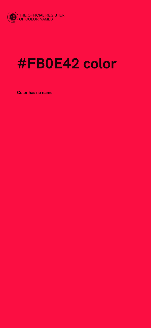 #FB0E42 color image
