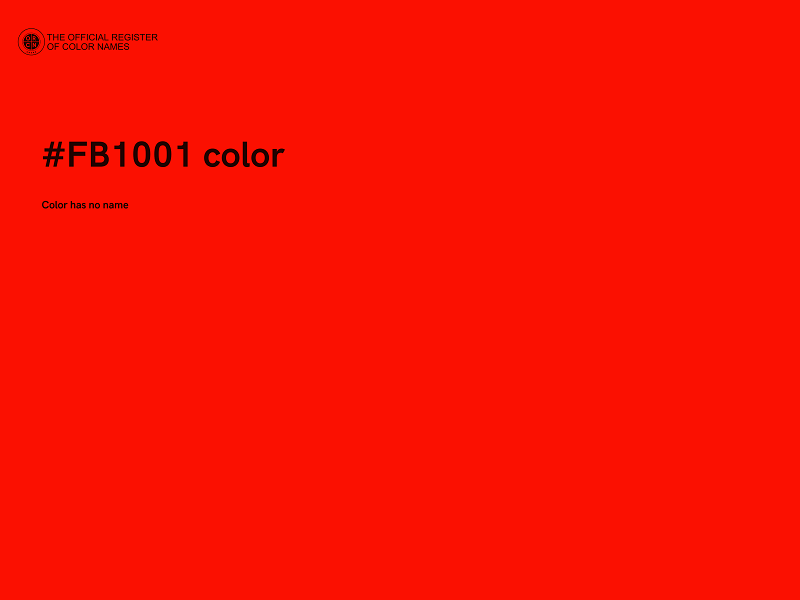 #FB1001 color image