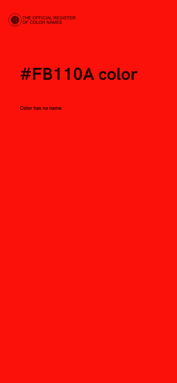 #FB110A color image
