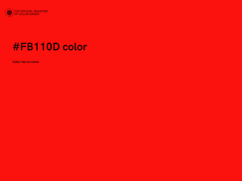 #FB110D color image