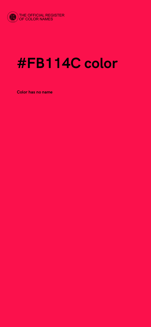 #FB114C color image