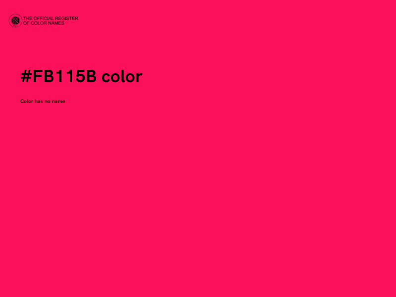#FB115B color image