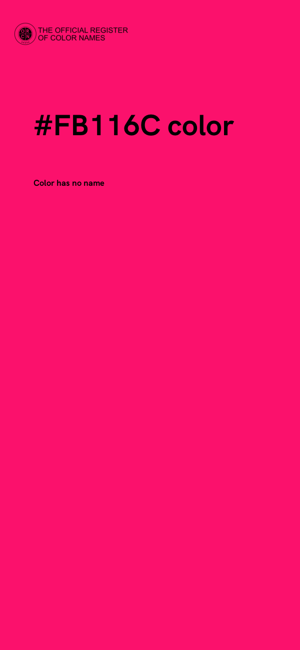 #FB116C color image