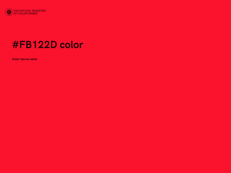 #FB122D color image