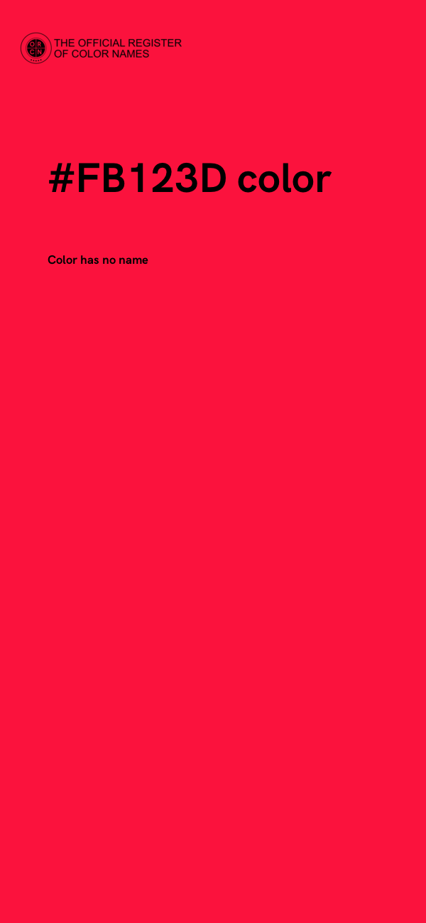 #FB123D color image