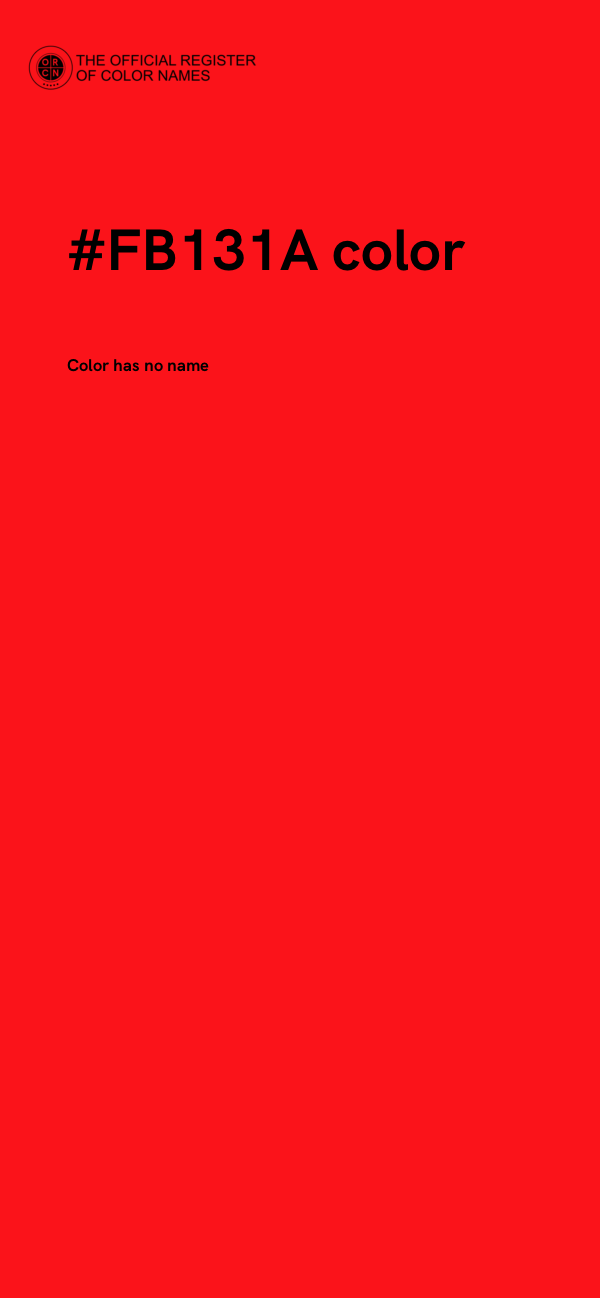 #FB131A color image