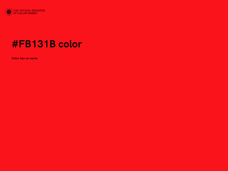 #FB131B color image