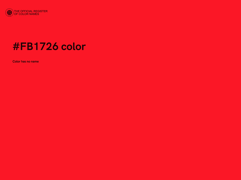 #FB1726 color image