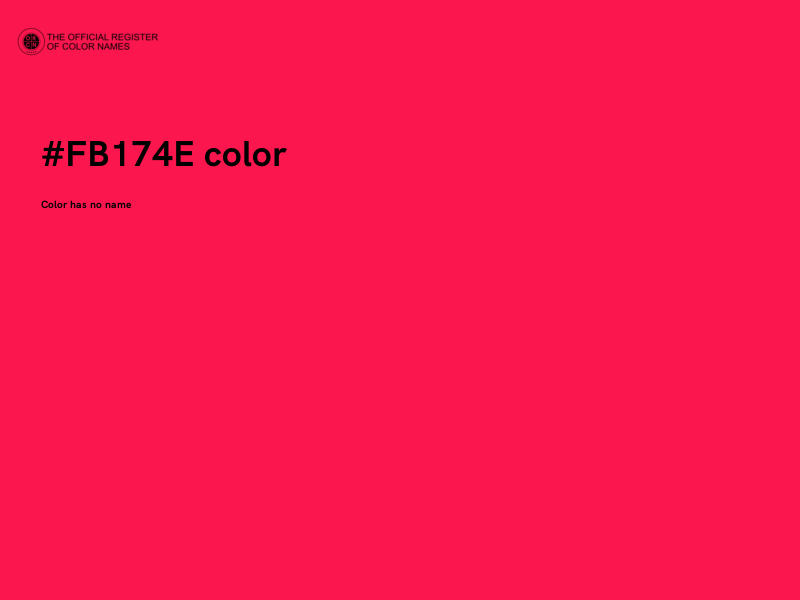 #FB174E color image