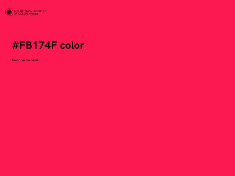 #FB174F color image
