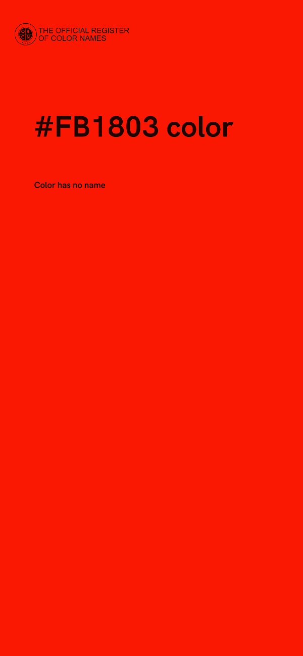 #FB1803 color image