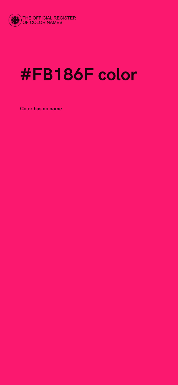 #FB186F color image