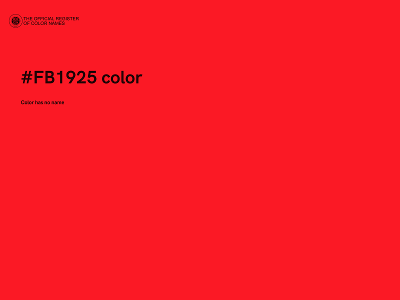 #FB1925 color image