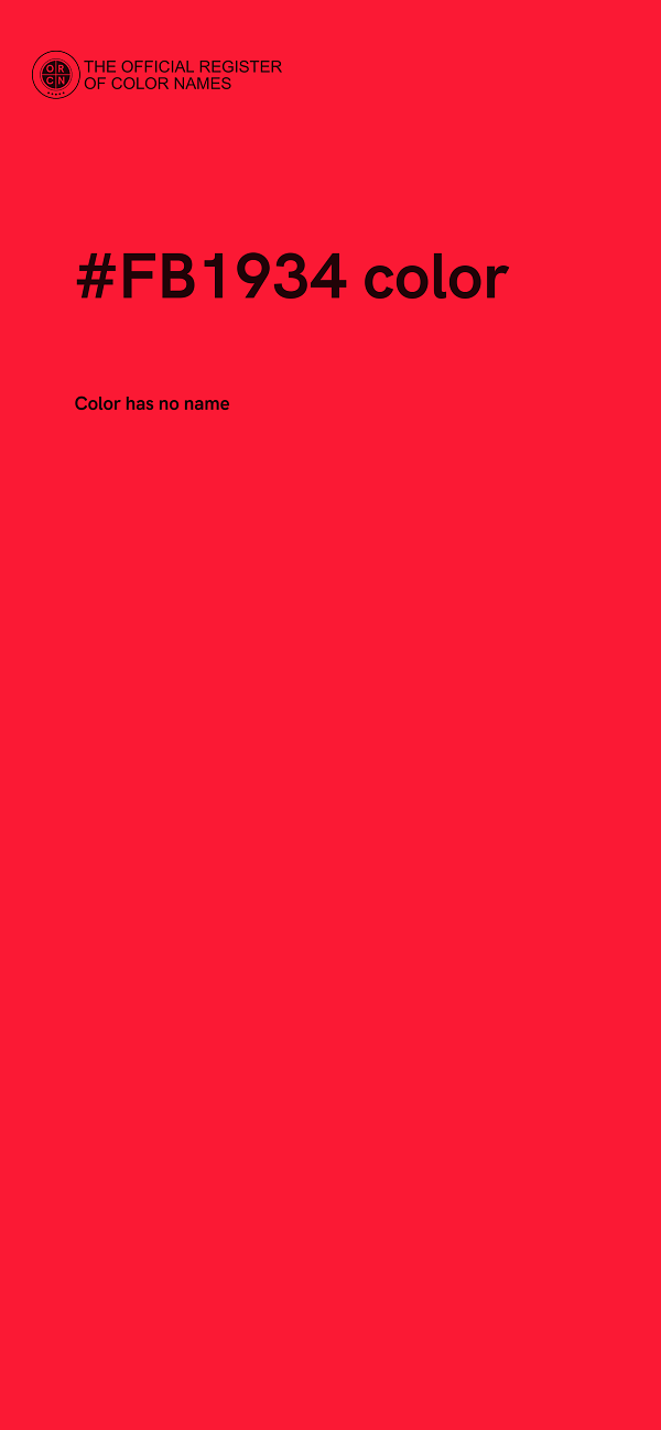 #FB1934 color image