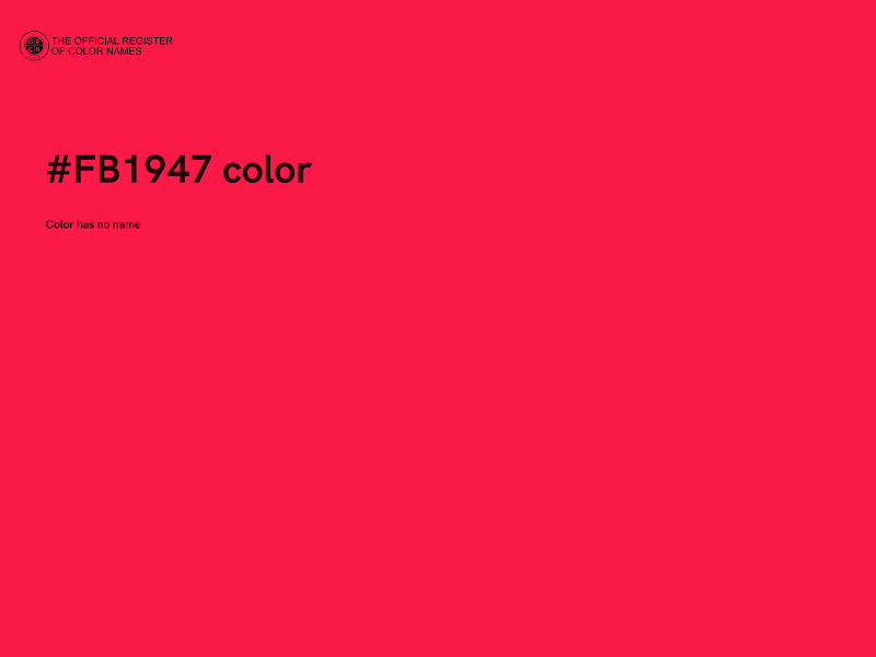 #FB1947 color image