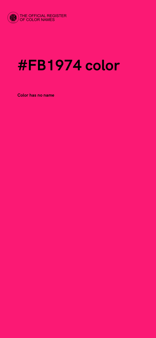 #FB1974 color image