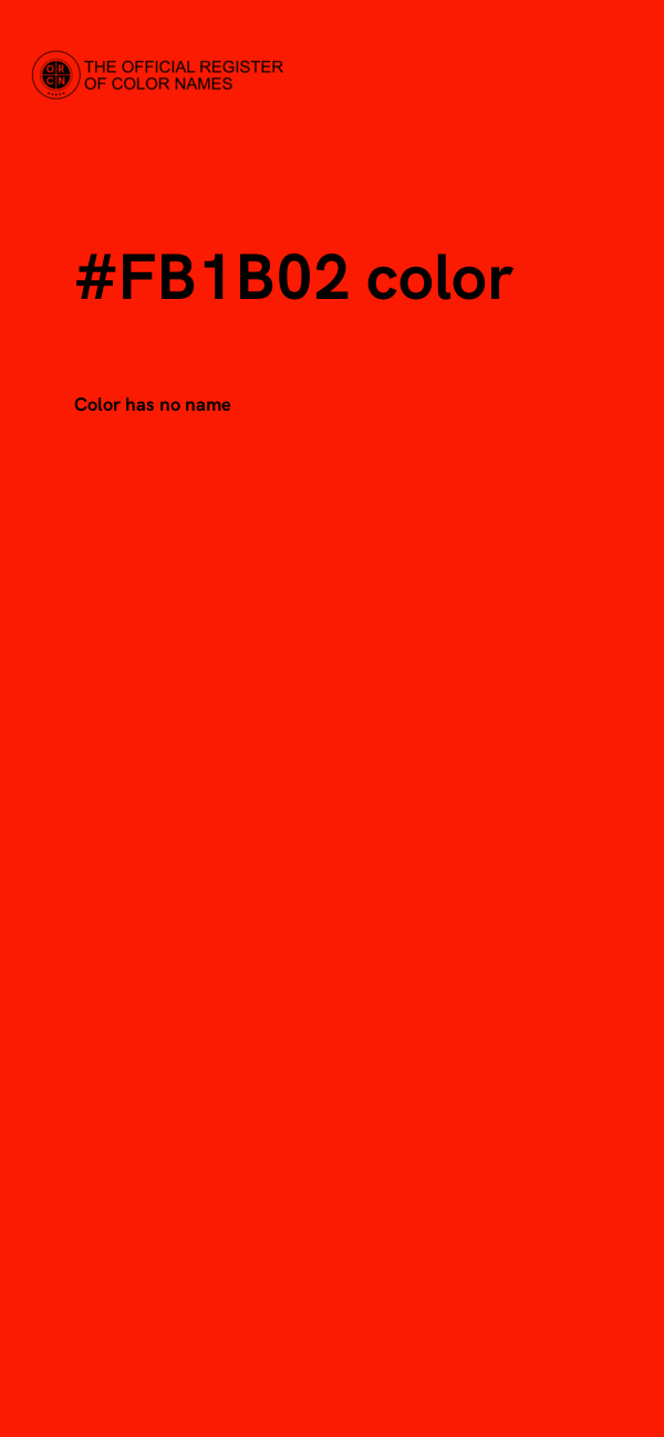 #FB1B02 color image