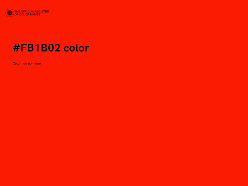 #FB1B02 color image