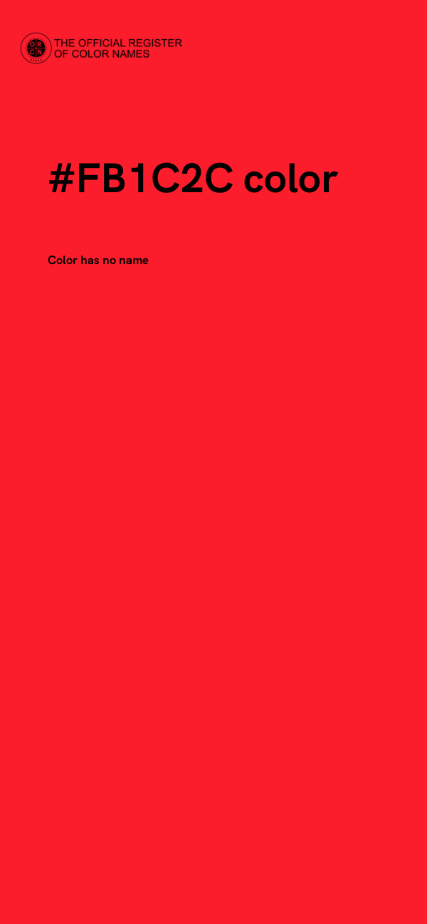 #FB1C2C color image