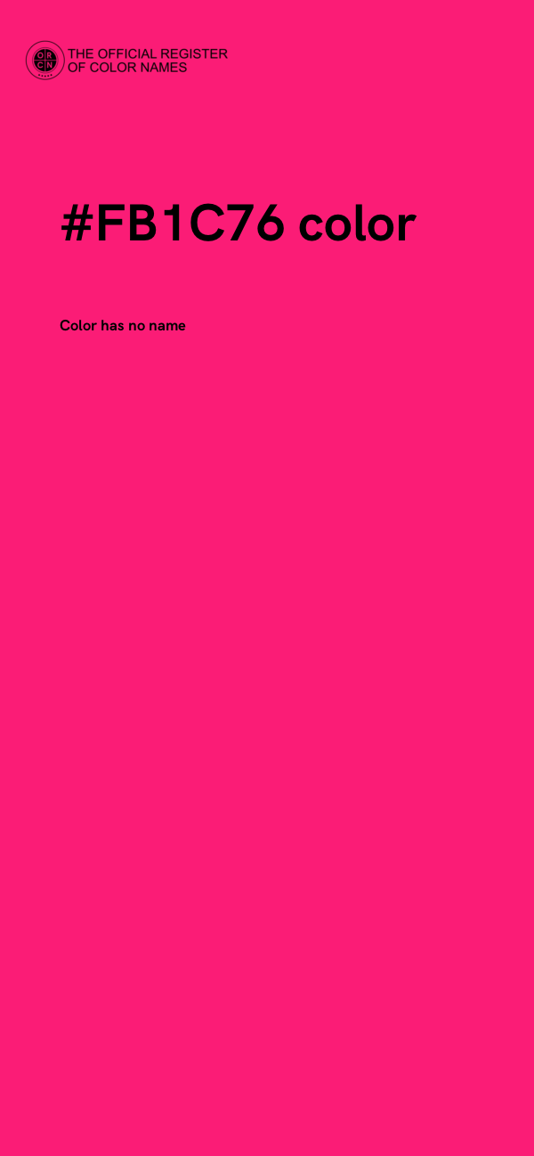 #FB1C76 color image