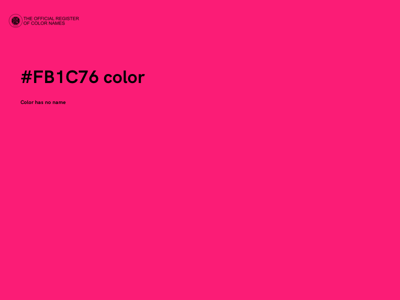#FB1C76 color image