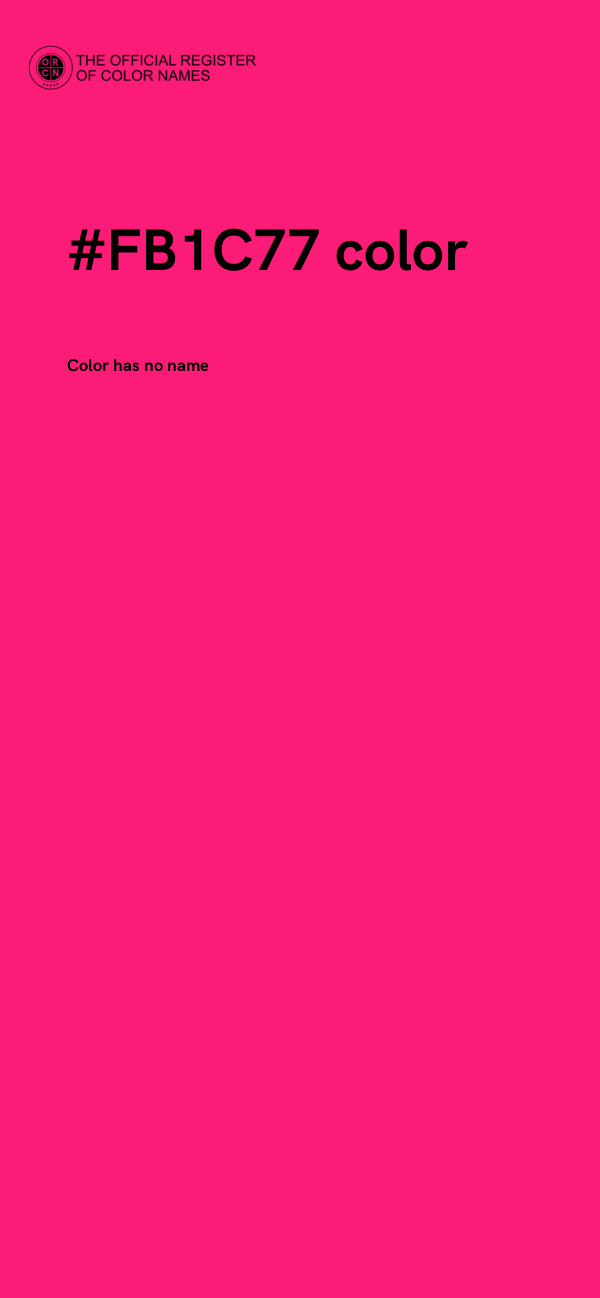 #FB1C77 color image