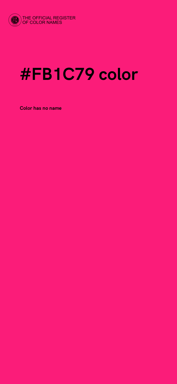 #FB1C79 color image
