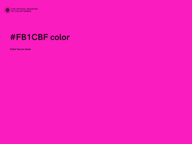#FB1CBF color image