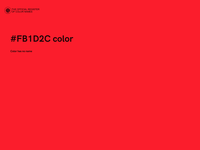 #FB1D2C color image